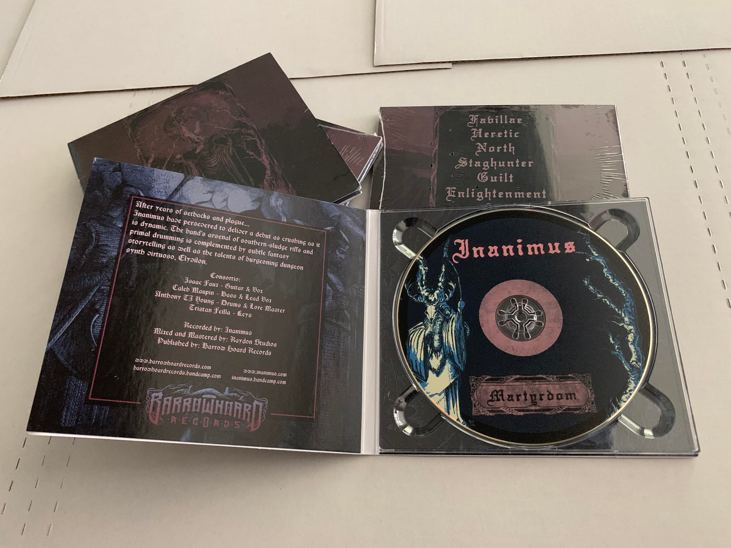 Inanimus - Martyrdom [Doom Metal] (Barrow Hoard - CD - 12/13/22)