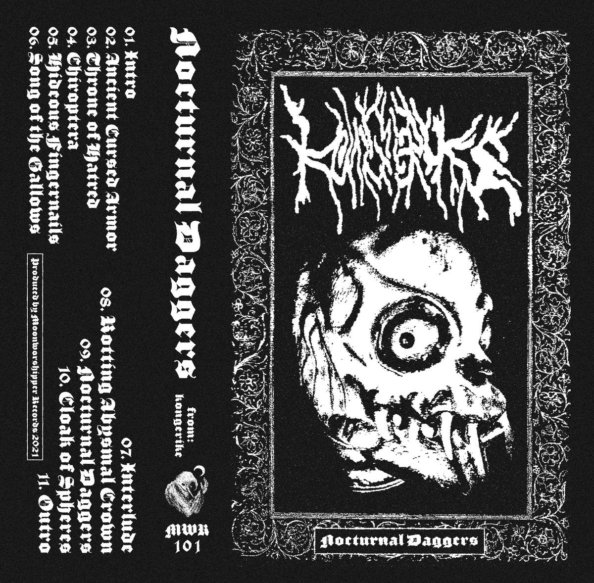 Kongerike - Nocturnal Daggers [Black Metal] (Moonworshipper - Tape - 4/16/21)